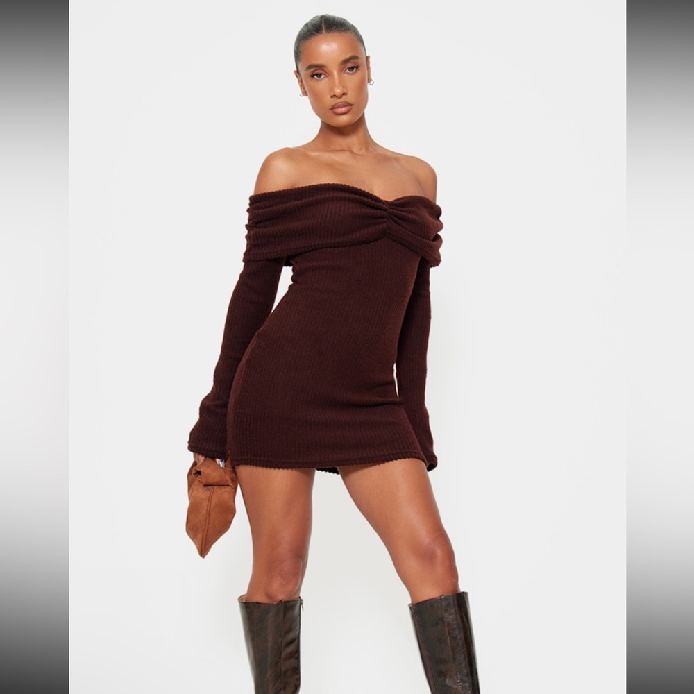 Pretty little thing off the shoulder sweater dress. NWT size 6